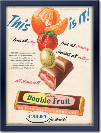  1955 Caley Double Fruit Bar - framed preview retro