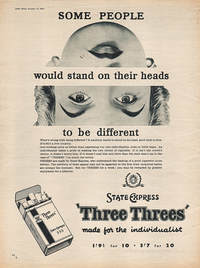 1955 'Three Threes' Cigarettes - unframed vintage ad