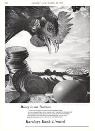 1958 Barclay's Bank - unframed vintage ad