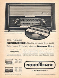  1958 Nordmende Radio - unframed vintage ad
