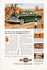 1952 Chevrolet - unframed vintage ad