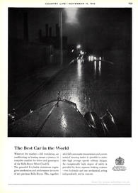 1960 Rolls Royce unframed vintage ad