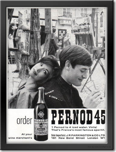 1961 Pernod 45 - framed preview vintage ad