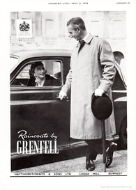  1958 Grenfell Raincoats - unframed vintage ad