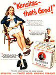 1952 Kensitas Cigarettes tennis girl
