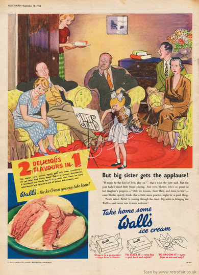 1953 Walls Ice Cream vintage ad