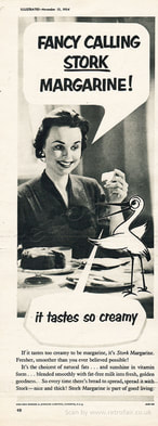 1954 Stork Margarine - unframed vintage ad