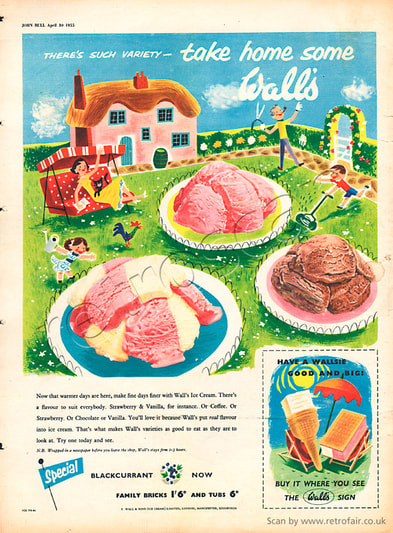 1955 Wall's Ice Cream vintage ad