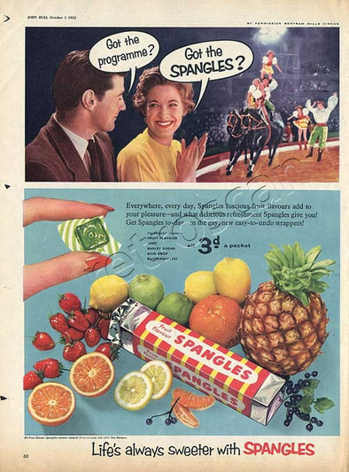 1955 Spangles ad