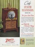 1949 Zenith Circular Screen Television vintage ad