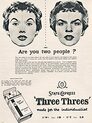 1955 Three Threes Cigarettes - vintage ad