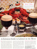 1955 Guinness and Lobster - vintage ad