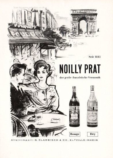1960 Noilly Prat Vermouth - unframed vintage ad