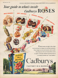 1955 Cadbury's Roses - unframed vintage ad