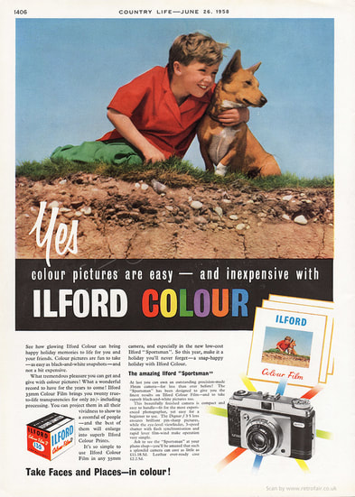  1958 Ilford - unframed vintage ad