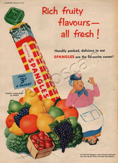 1954 Spangles vintage advert