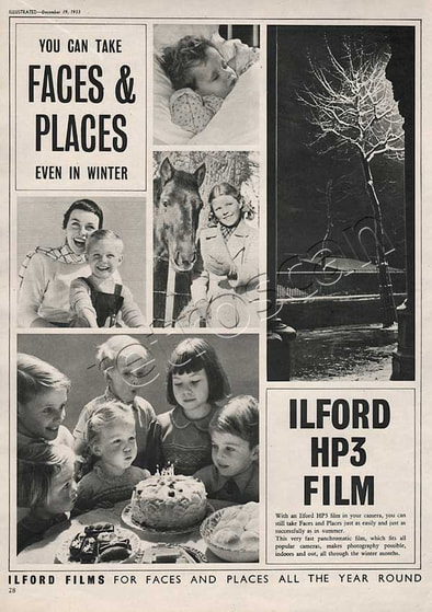 1953 Ilford HP3 Film vintage ad
