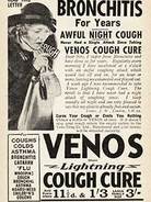 1936 Venos Cough Medicine Vintage Ad