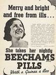 1937 Beechams Pills vintage ad