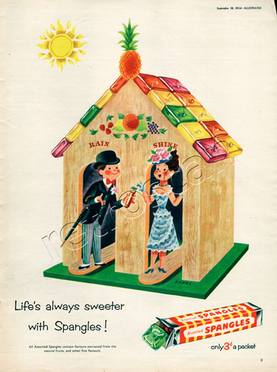 1954 Spangles  vintage ad