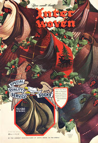 1942 Interwoven Socks vintage ad