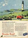 old Brooke Bond Tea 'Little Red Vans' - Plymouth Hoe  Vintage Ad