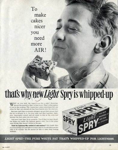 1960 Spry Light Cooking Fat 
