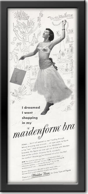 1949 Maidenform Bras - framed preview vintage ad