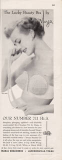 1949 Marja Brassieres - unframed vintage ad