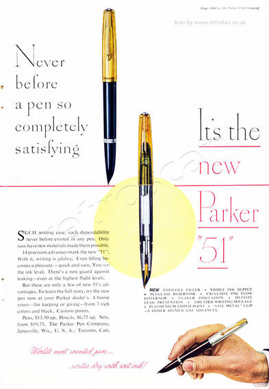 1949 vintage Parker '51' Fountain Pens 