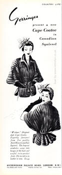 1950 Gorringes Fur Couture vintage ad