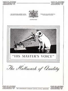 1950 HMV (His Master's Voice) - vintage ad