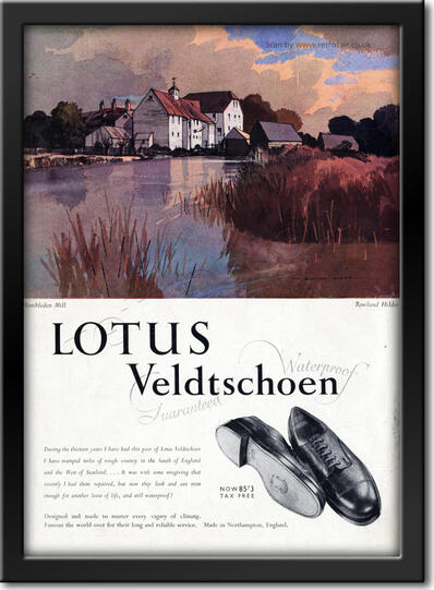 vintage 1950 Lotus Veldtschoen Shoes advert