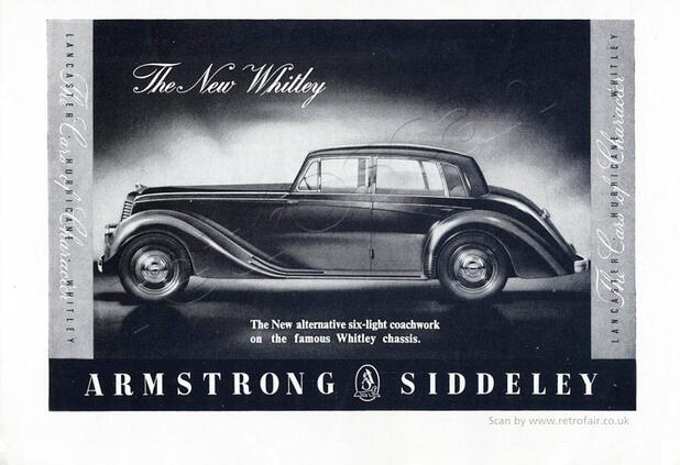 1952 Armstrong Siddeley - Whitley vintage ad