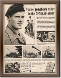 1952 Army Recruitment - framed preview retro