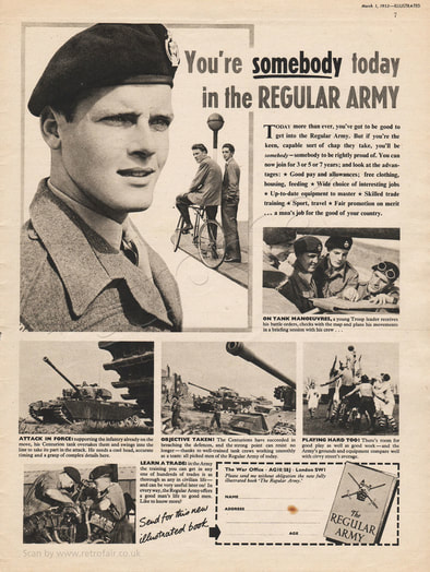 1952 Army Recruitment - unframed vintage ad
