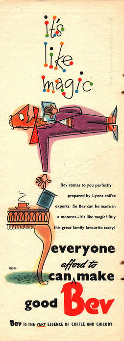 1962 Bev Coffee - unframed vintage ad