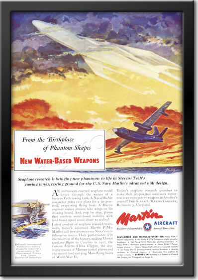 retro  Martin Aircraft  advert