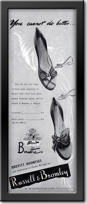 1952 vintage Russel & Bromley Shoes ad