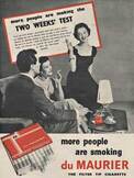 1954 Du Maurier Cigarettes  Vintage Ad