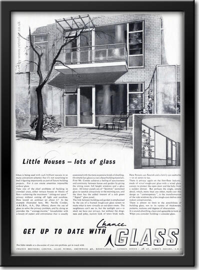 vintage 1953 Chance Glass ad