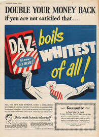 1954 Daz Washing Powder - unframed vintage ad