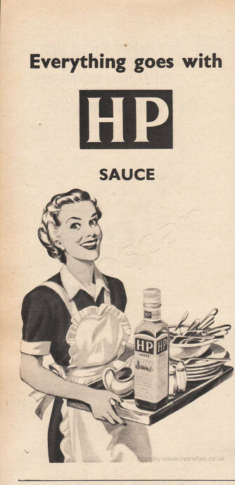 1953 HP Sauce - unframed vintage ad