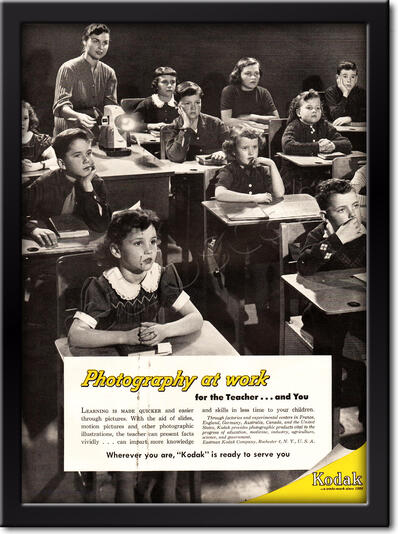 1953 Kodak - framed preview vintage ad