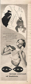 1953 Partos Brassieres - unframed vintage ad