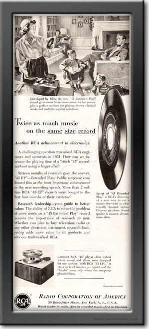 1953 RCA - framed preview vintage ad