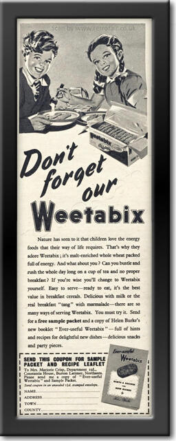 vintage 1953 Weetabix  advert