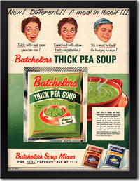  1954 Batchelor's Thick Pea Soup - framed preview retro