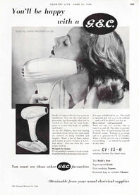1954 GEC Hair Dryer  vintage ad