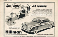 1954 vintage Hillman advert